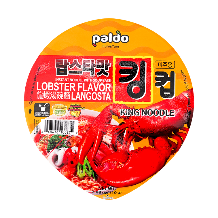 King Cup Korean Lobster Flavor Instant Cup Noodles, 3.88 oz 10