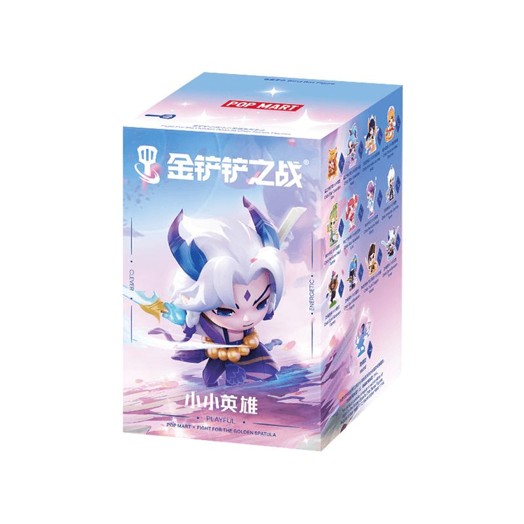 中国直邮】 POP MART 泡泡玛特金铲铲之战小小英雄系列手办盲盒摆件7.5