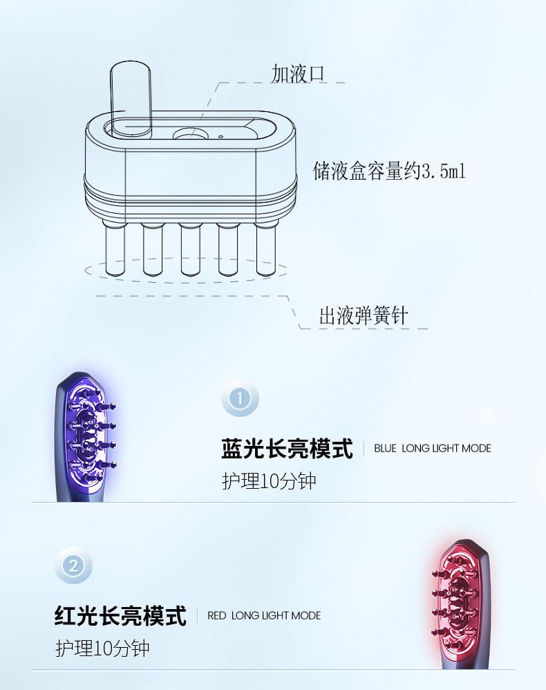 歐薇 頭皮上藥器 健髮梳 養髮梳 護髮梳 按摩頭皮 KD3808P 1台