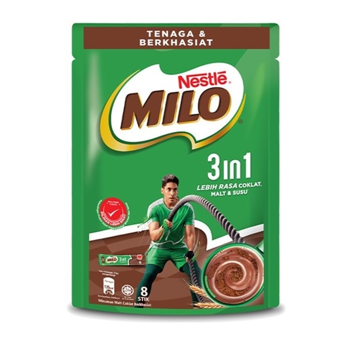 MILO 3 in 1 Instant Chocolate Drinks 8pcs