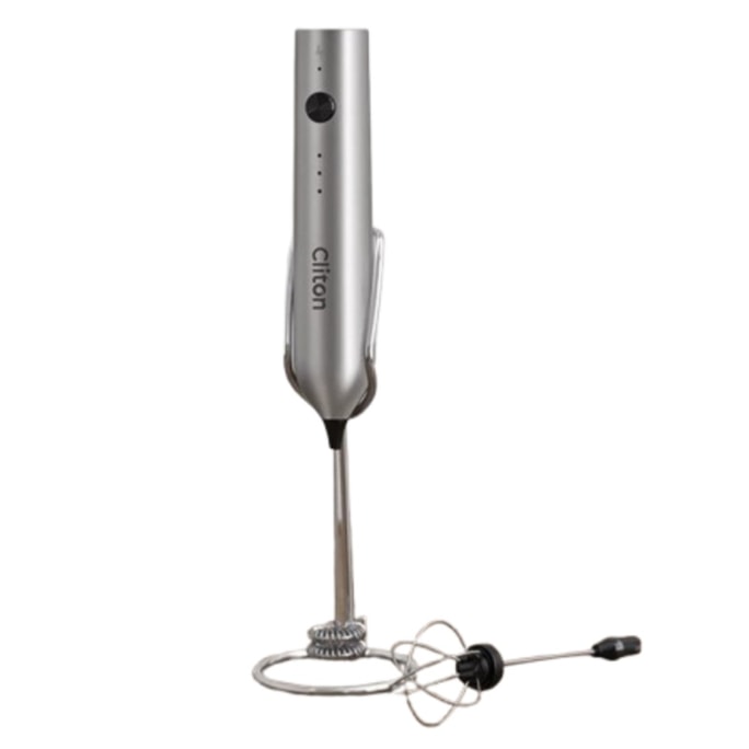 Electric Milk Frother, Coffee Frother, Home Mini Milk Frother, Milk Blender, Handheld Cordless Whisk [3 Speeds · Stand Included] Stainless Steel High-Powered Milk Frother, 1 Piece