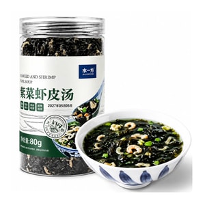 Seaweed And Dried Shrimp Soup 80g【Rich Seafood Flavor】 【 Instant Brew 】【80g Value Pack】