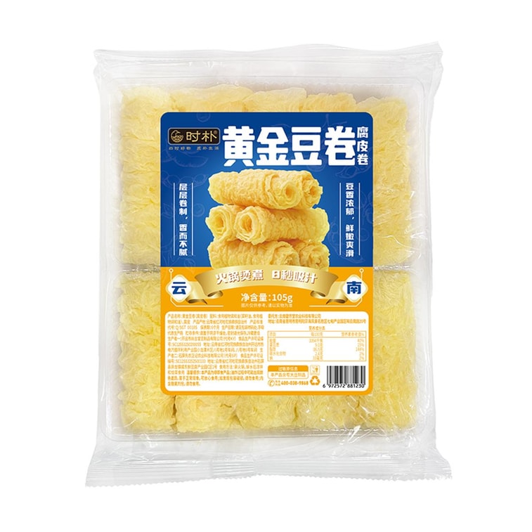 時樸黃金豆捲 腐皮捲 炸腐竹105g【火鍋麻辣燙螺螄粉食材】 7