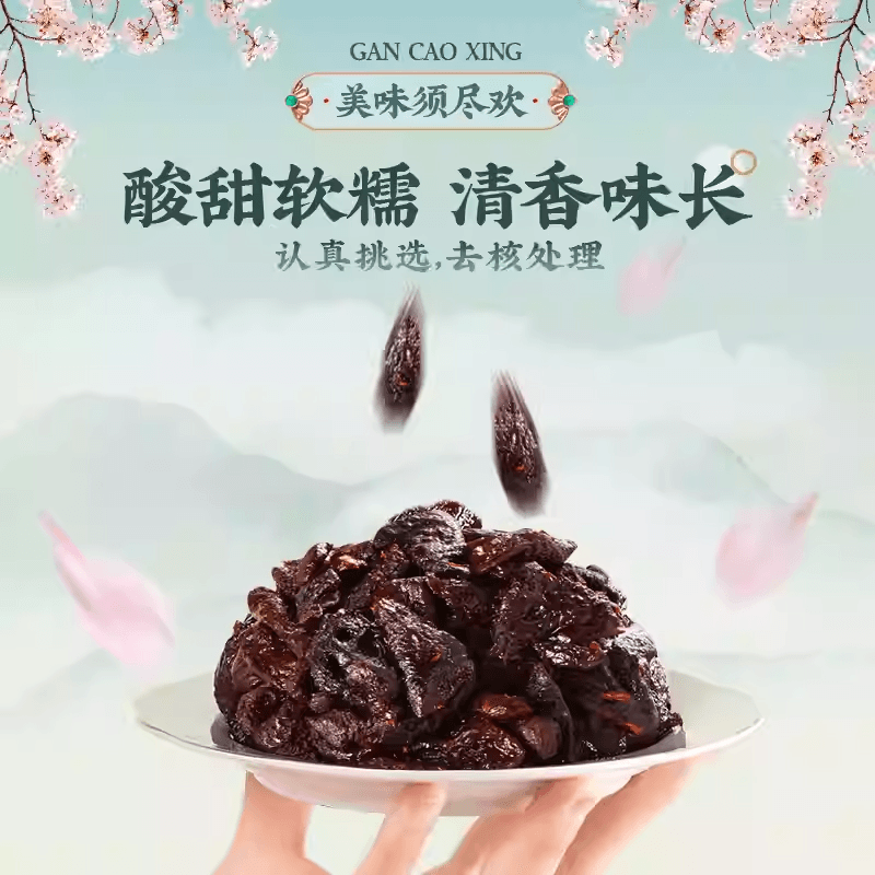 【中國直郵】 寧安堡 甘草杏肉野杏肉無核酸甜杏乾果脯蜜餞寧夏特產西北小吃零食200g*1包