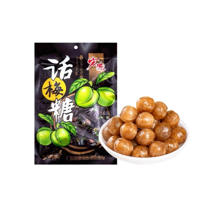【开胃解腻 童年怀旧水果糖】宏源 话梅糖 80克 【清爽提神 解馋招待糖果】