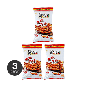 HUANG FEI HONG Spicy Peanuts, 7.4 oz *3【3 Pack】【Packing May Vary】