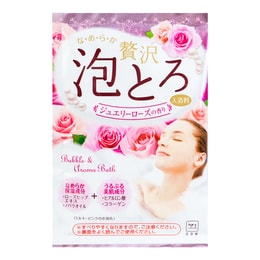 日本COW牛乳石鴕共 膠原美肌濃密泡泡入浴劑浴鹽 #玫瑰香 30g