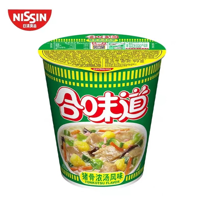 [中国直邮] NISSIN/日清 合味道猪骨浓汤风味杯面 77g/杯两桶装