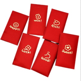 2026 Year Of Horse Spring Festival Red Envelope Hot Stamped Designs 6Pcs-English Red Envelope 1Pack
