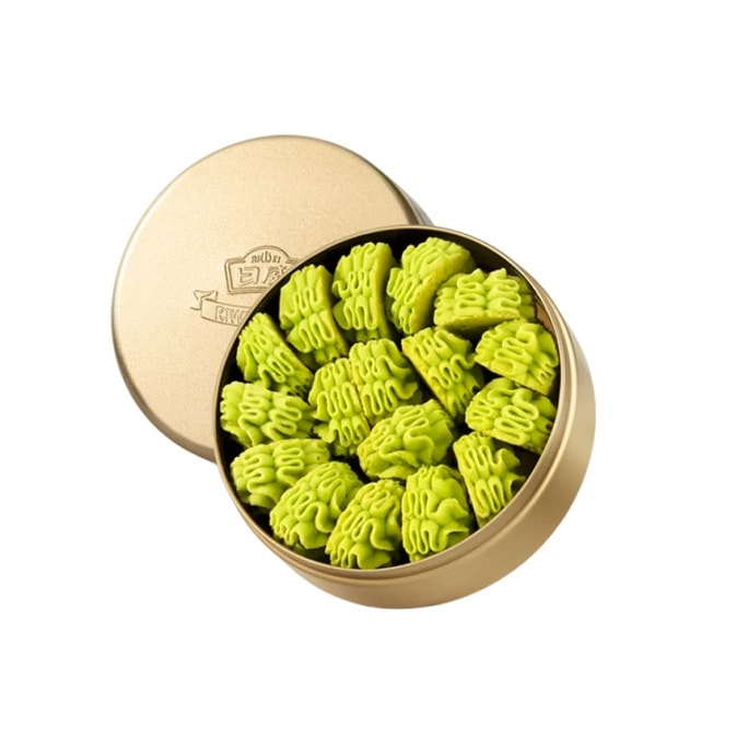 Matcha Flavor Butter Cookies, Refreshing Tea Aroma & Long Aftertaste, Crispy Breakfast Pastries, Portable Snacks for Spring Outings & Picnics, Holiday Gifts & Souvenirs, 180g Per Box