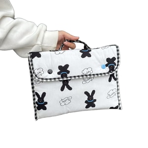 Tablet Bag Cute Rabbit Notebook Storage Inner Bag 11/13 Inch White Large Size 1 Piece