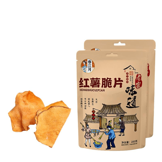 【中国直邮】 春江月 香脆红薯脆片200g*2袋