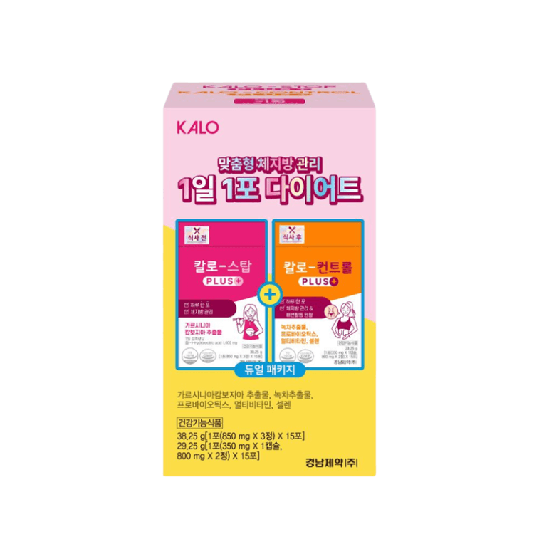 【韩国直邮】 韩国 칼로 卡洛Stop PLUS+Control PLUS饭前饭后体脂管理组合装 15包+15包 0