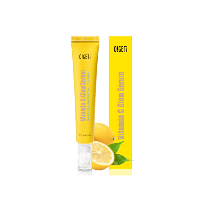 O!GETi Vitamin C Glow Serum Facial Serum with Vitamin C Tangerine Extracts & Propolis Extract for Healthier Skin (30ml)