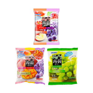 こんにゃくゼリー ピーチ+マンゴー+紫ぶどう+アップル+シャインマスカット風味 29.63 oz【3コンボパック】【低カロリー】