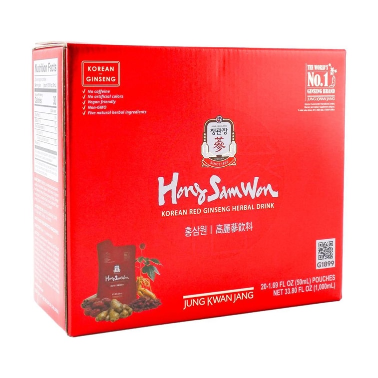 韓國CHEONG KWAN JANG正官莊 紅參園滋養養顏6年根高麗參飲品 上班族必備 50ml*20袋入 10