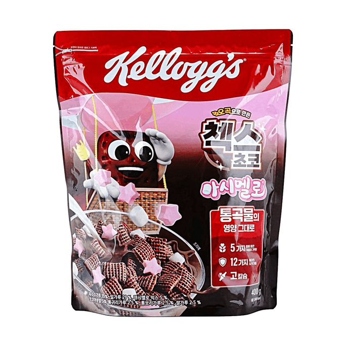 Chocolate Marshmallow Multigrain Cereal, 14.11 oz【5 Grains·12 Vitamins·High Calcium】