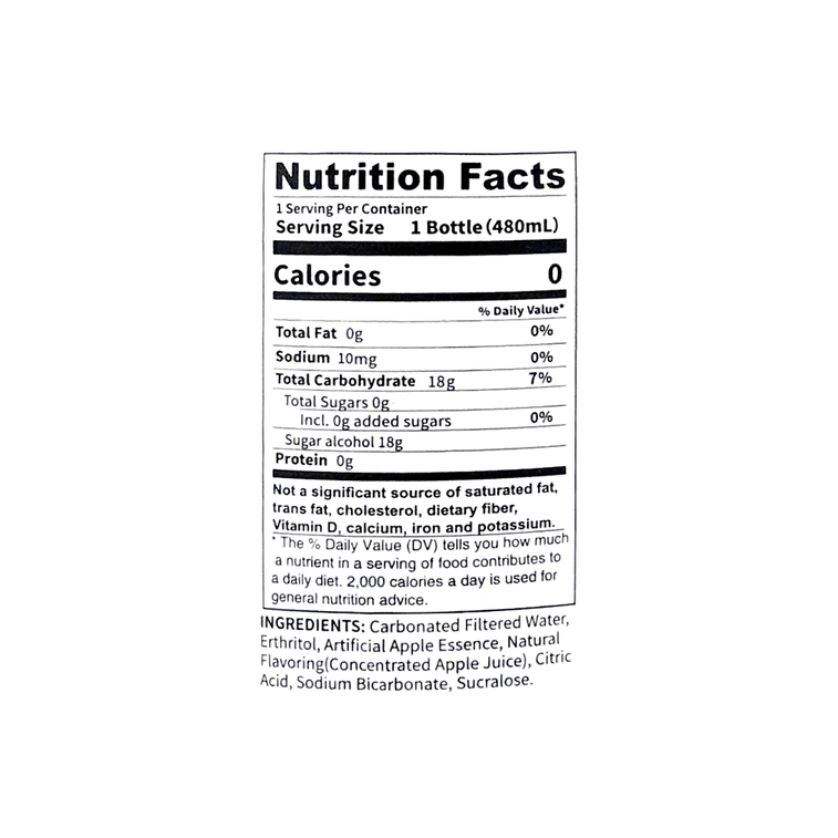 Genki Forest Sparkling Water Green Apple Flavor , 0 Calorie 0 White Sugar Water Drink, 16.23 fl oz 14