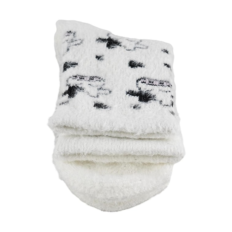 毛絨絨襪子 仿貂毛襪子 乳牛 6