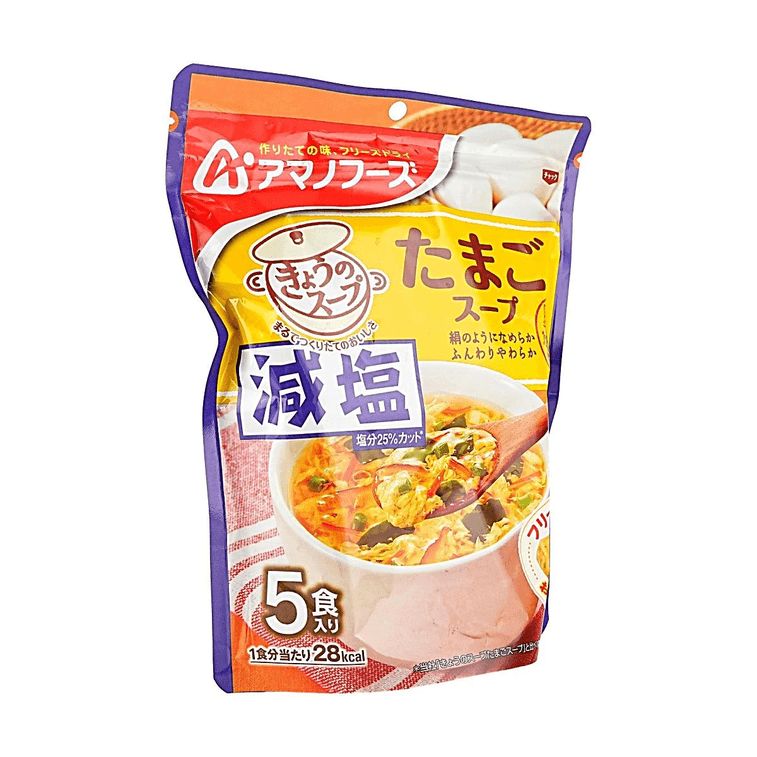減塩卵スープ 0.24oz*5パック 【FDフリーズドライ技術】【ナトリウム25%オフ】【滑らかで風味豊かなインスタントスープ】 4