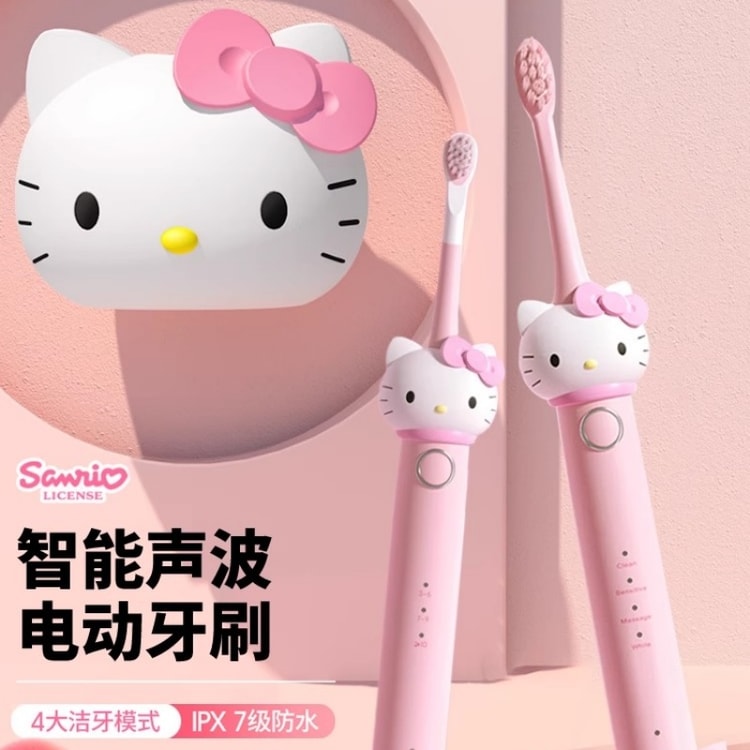 Hello Kitty 電動歯ブラシ 赤 Amazon.co.jp: MOON x ハローキティ 電動歯ブラシ 大人用 5つの