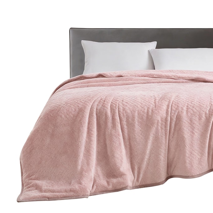 Extra-large thickened blanket  pink 1  piece 2.28*2.74 m