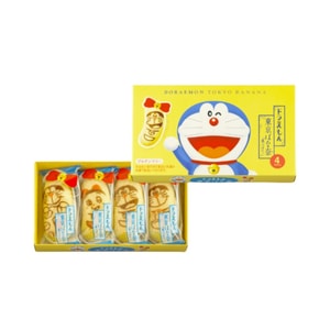 【Expédition directe du Japon】 TOKYO BANANA Pâtisserie saveur pudding saveur banane x Doraemon, 4 pièces