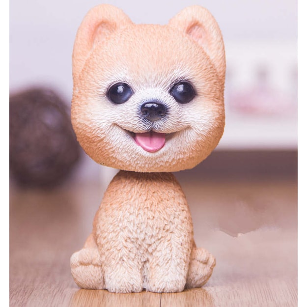 卡通公仔萌宠车载创意玩偶摆饰车内装饰品  博美 一只 - image  0