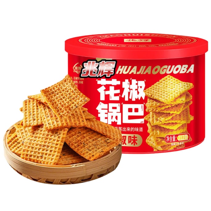 【中國直郵】 兆輝 花椒鍋巴(花椒味)罐裝辣味小米鍋巴蒸米 212g