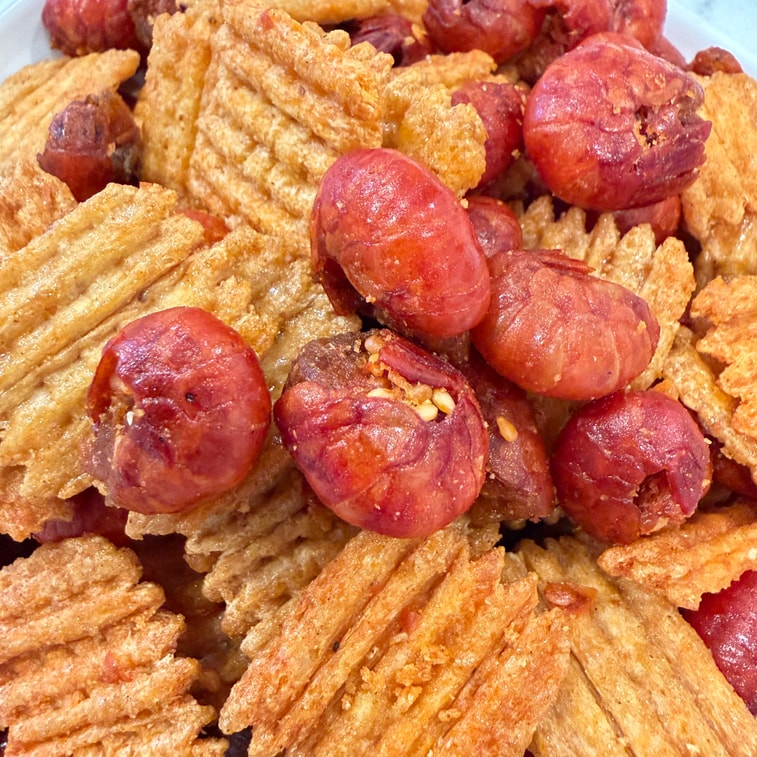 美国 好会吃 麻辣虾尾脆锅巴 100克 【爆款新品 真实软壳小龙虾尾 口感酥脆 不用剥皮直接吃】 4