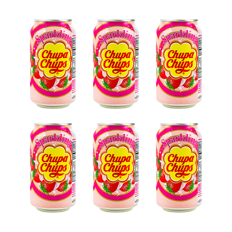 【超值裝】韓國CHUPACHUPS珍寶珠 珍啵果味汽水飲料 草莓奶油味 345ml*6【好喝到冒泡】 3