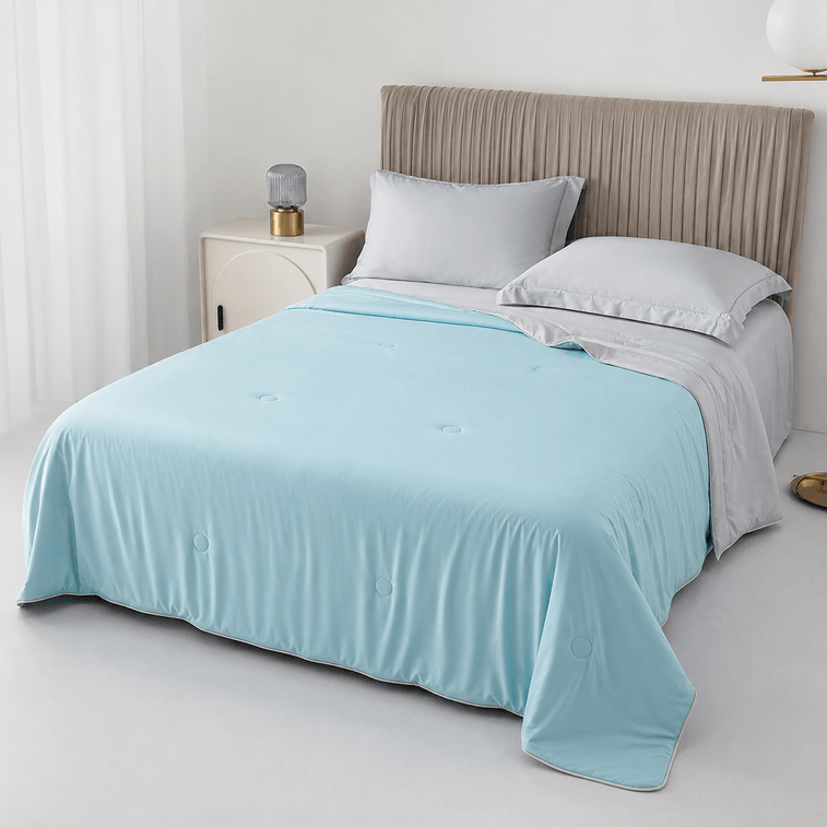Ice Cream Cooling Comforter Sky Blue Queen Size 4