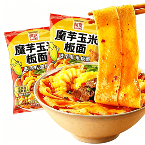 A Kuan Konjac Corn Noodles, Konjac Noodles, Corn Noodles 110g*2 packs [220g], Instant Noodles, Just Add Water To Eat [low-fat Meal Replacement]