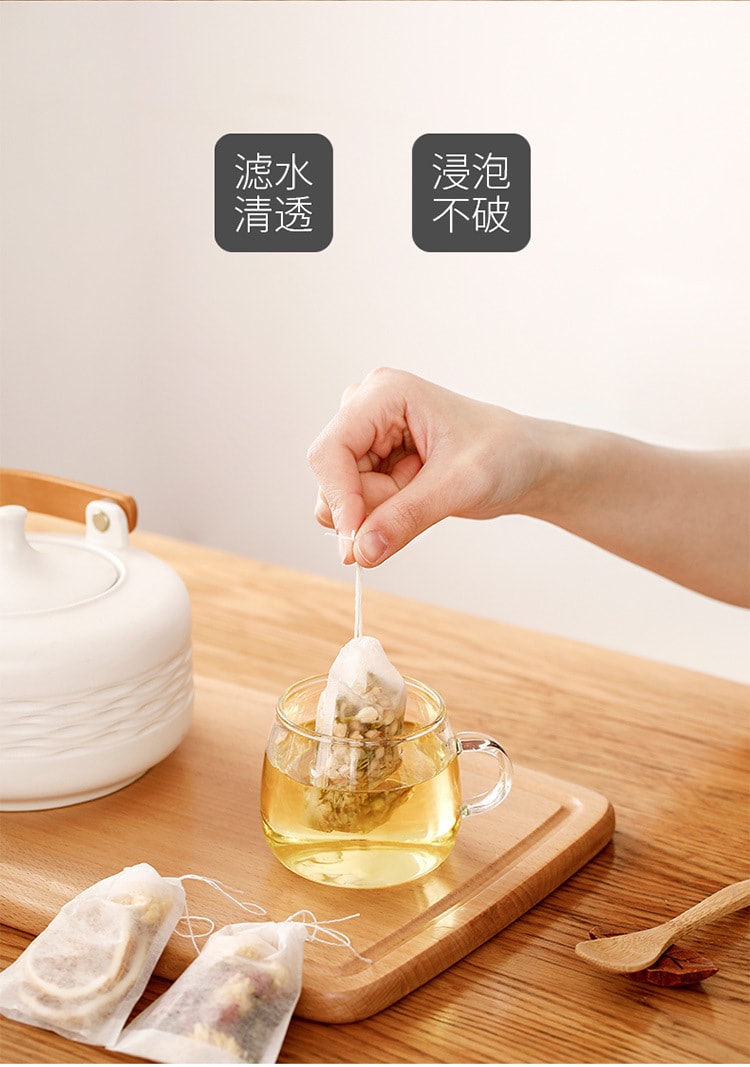 FaSoLa 一次性茶包袋 抽線款 100枚/袋 中藥紗布 滷料過濾 滲透性好【玉米纖維材質 更健康 非塑料】