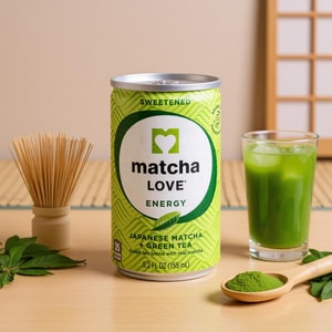 MATCHA LOVE Sweetened Green Tea Matcha Energy Shots, 5.24 fl oz