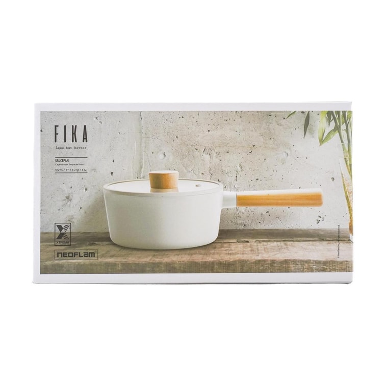 Fika 1.7쿼트 소스팬 (유리 뚜껑 및 나무 손잡이 포함, 7.1인치) 3
