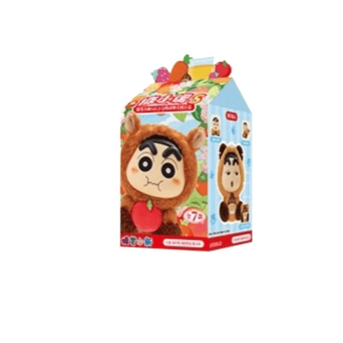 【中国直邮】 灵动创想 蜡笔小新盲盒Q萌动物毛绒公仔玩偶 15*11*11cm*1盒