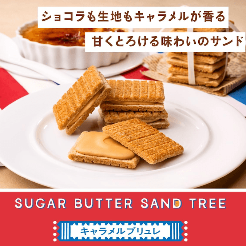 【日本直邮】 日本 砂糖奶油树 砂糖黄油树 季节限定 原味+焦糖布丁味巧克力夹心饼干礼盒 12枚入