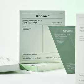 韩国BIODANCE 绿色海带深层清爽水凝胶面膜 34g*4片 舒缓镇静补水 改善毛孔皮脂 光滑弹性  强韧肌肤 低刺激 敏感肌&痘痘肌 需敷3小时可过夜【新品】