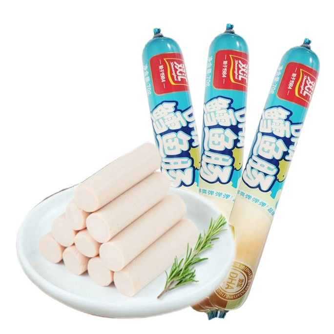 双汇 DHA鳕鱼肠 鳕鱼肉≥90% 细腻Q弹 双重DHA 3倍牛乳蛋白质 鲜味直击味蕾 营养又健康 70g*3支
