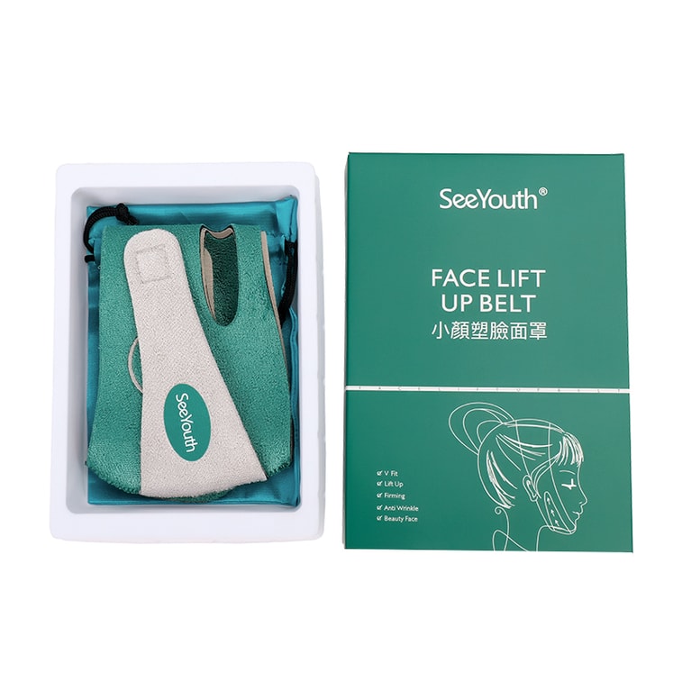 씨유스인터넷 셀러브리티 그래핀 페이스 쉐이핑 마스크 V 페이스 스트랩 그린 1개 4