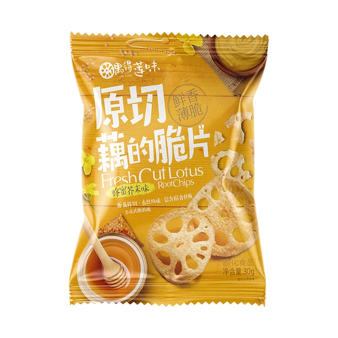 [중국 직송] 오덕련 맛 오리지널 슬라이스 연근칩 (감자칩 아님) 허니 머스타드 맛 30g*1 봉지