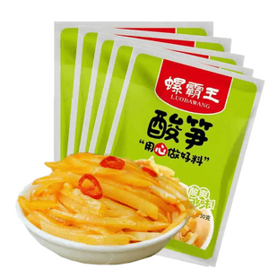【中国直邮】 螺霸王 螺蛳粉酸笋30克*5包下饭菜咸菜