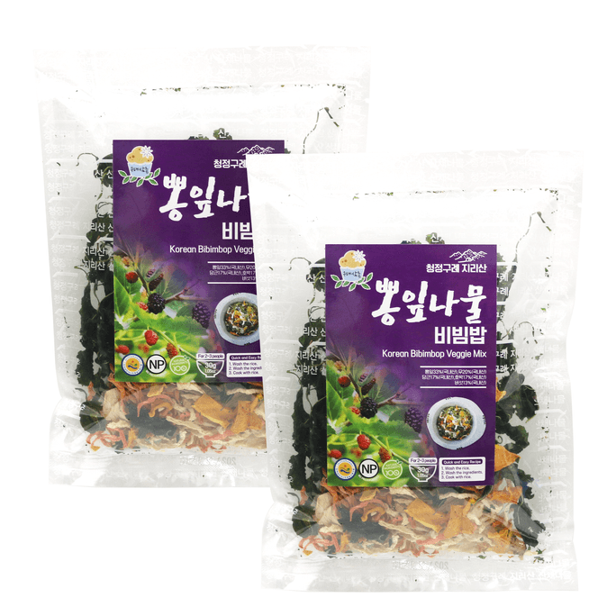 Tomnada Gurye Uncle Korean Bibimbap Dried Vegetables Korean Food Mulberry Leaves (2Pks)