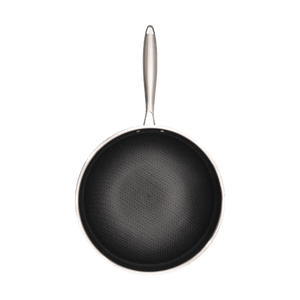 张小泉 匠铸304不锈钢炒锅 全蜂窝纯物理不粘煎炒锅 32cm 【电磁炉燃气灶通用】