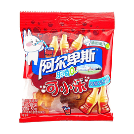 阿尔卑斯 乐嚼Q 可乐瓶造型软糖 50g【清爽汽水味 软糯Q弹】