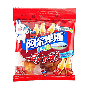 阿尔卑斯 乐嚼Q 可乐瓶造型软糖 50g【清爽汽水味 软糯Q弹】
