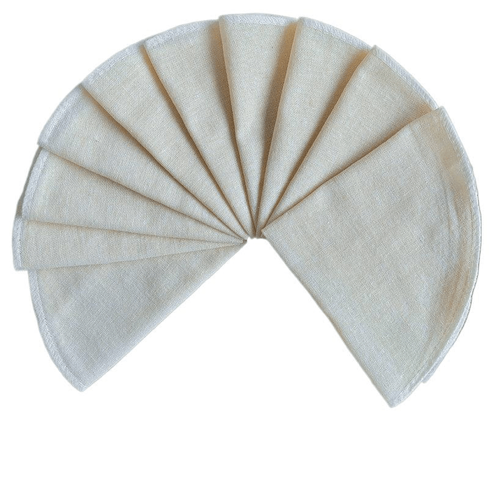 Round Pure Cotton Steamer Cloth 30cm * 10 Pieces