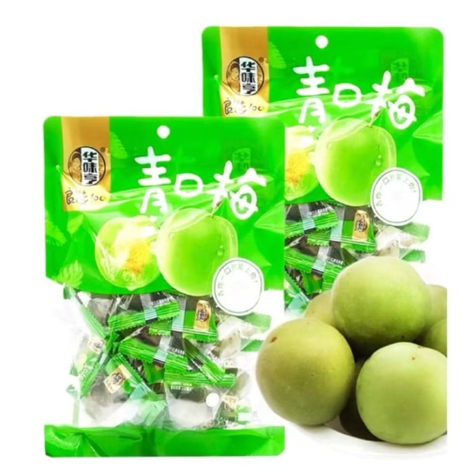 2-Pack of Plums Crispy Green Plums Preserved Plums Plum Fruits Cool Snacks Dried Fruits 120g*2 240g