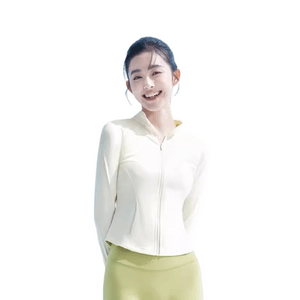 Slim sunsuit female summer jacket ice savage waist sunscreen clothing stand-up collar models light beige XL code